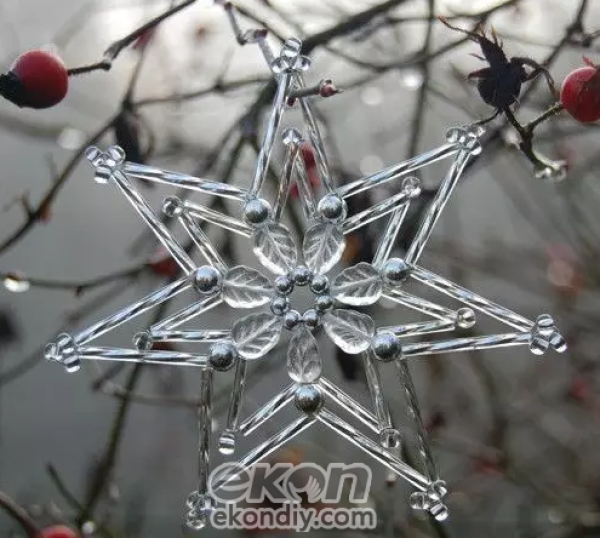 The crystal-clear and colorful DIY handmade beaded snowflakes promise you a winter that won’t melt!