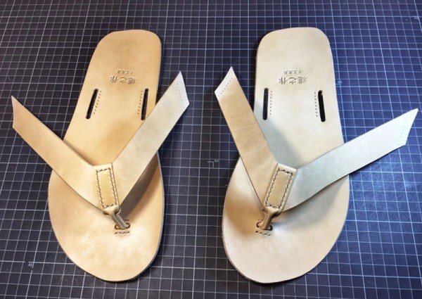 Making basic leather flip-flops (with drawings)