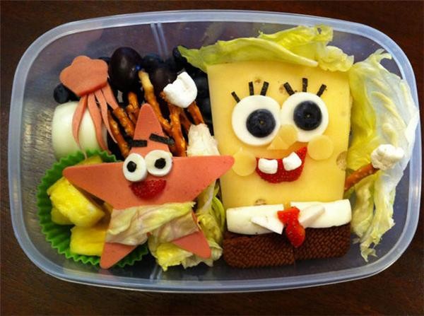 Super cute cartoon character bento