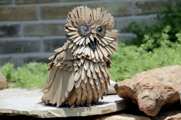 Fun cardboard portrait art