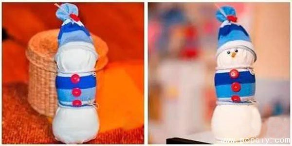 DIY fabric craft ideas use socks to make beautiful little snowmen