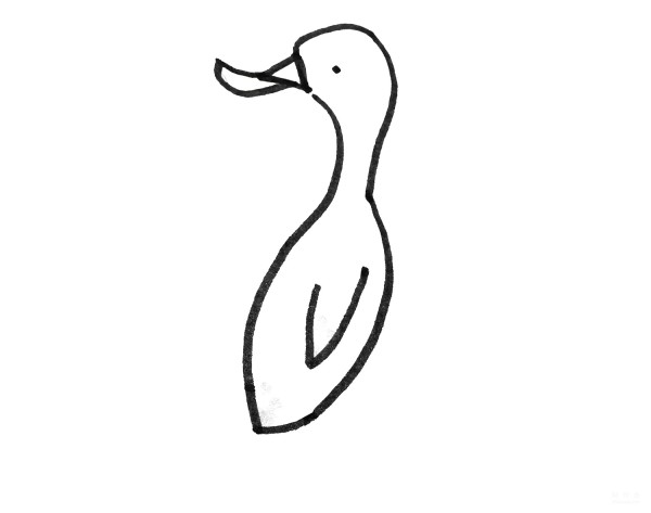 Learn to draw simple strokes, illustrations of how to draw a duck