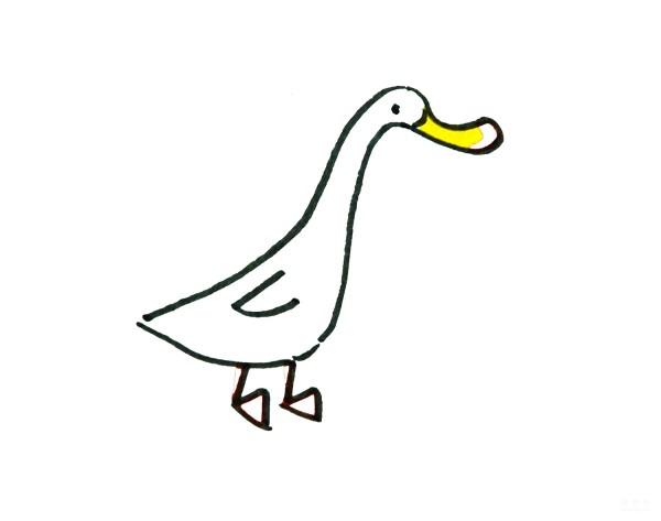 Learn to draw simple drawings, cute ducks