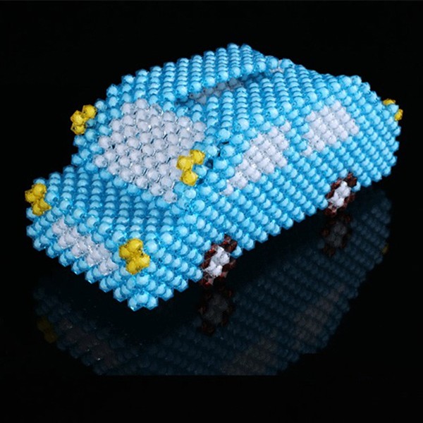 Appreciation of beaded handmade DIY beautiful car paper box products