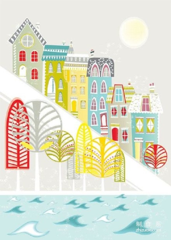 Illustrator Laura Amiss’s fresh style city landscape illustration pictures