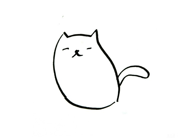 Learn how to draw a shy kitten in simple strokes