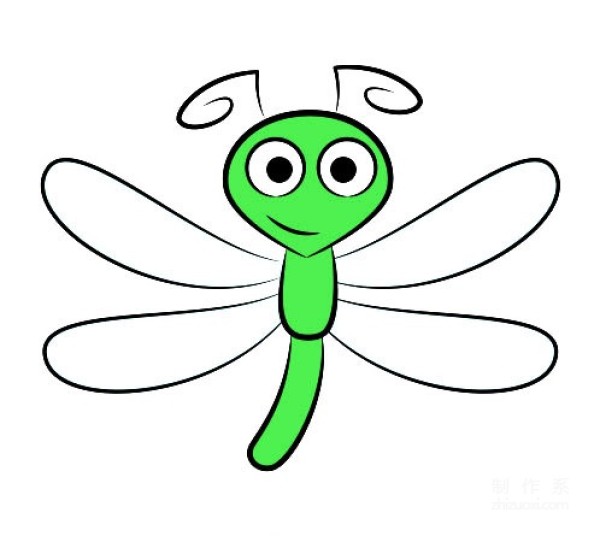 A collection of pictures of kindergarten childrens simple drawings, teach you step by step how to draw colorful dragonflies