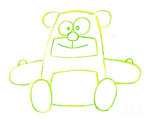 A collection of pictures of kindergarten childrens simple drawings, teach you step by step how to draw colorful teddy bears