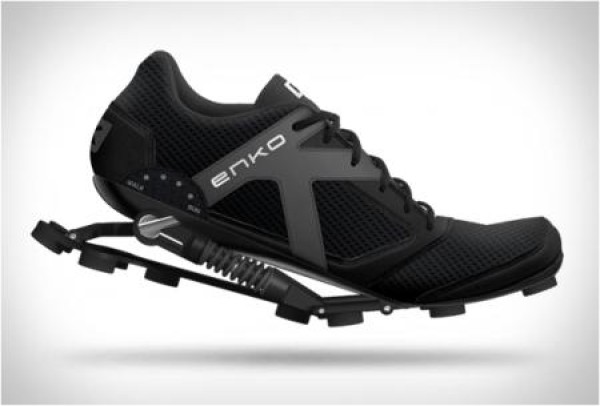 Running shoes with cushioning system Enko