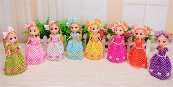 diy handmade beaded weaving creative home barbie doll toy ornaments