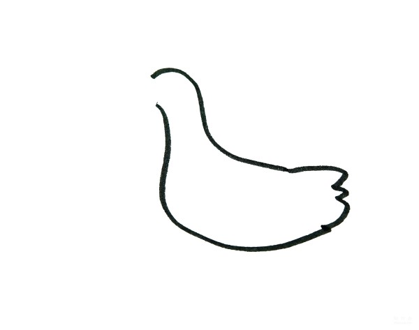 Learn to draw simple strokes, Mr. Duck drawing tutorial