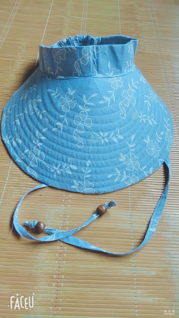 Handmade fabric art, how to make a summer big-brimmed hat by hand, friends who love doing things can come and make one yourself.