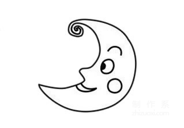 Learn to draw simple strokes, how to draw the moon