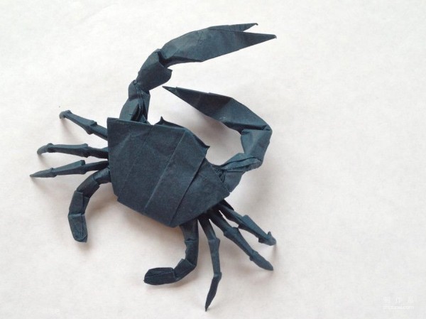 Manual origami tutorial, Jason Ku crab origami illustrated tutorial