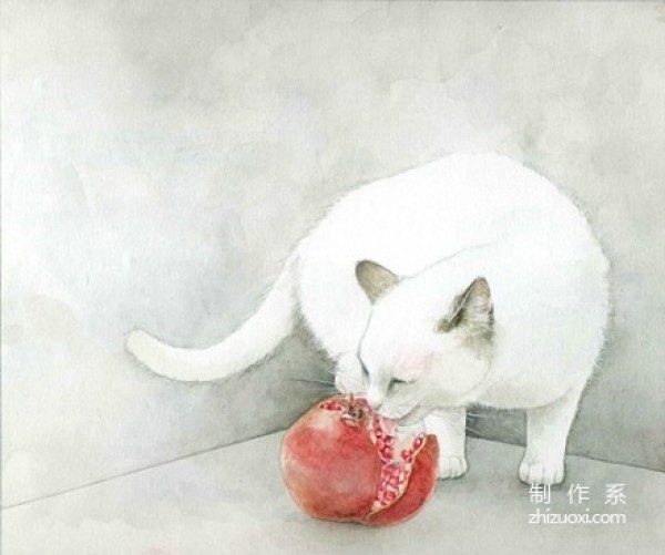 Midori Yamada: Flowers and Cats on Watercolor Paper