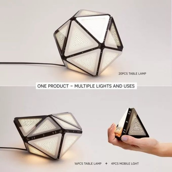 SMARTBUNCH magnetic modular lamps are assembled like building blocks