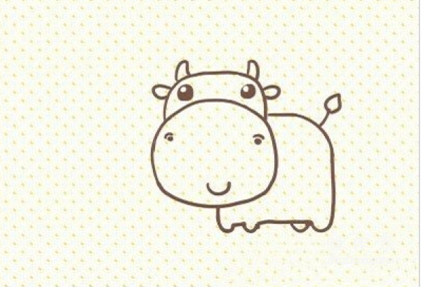 Learn to draw simple drawings, simple drawings of cows