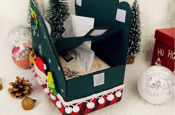 Creative Christmas tissue paper box non-woven DIY handmade products