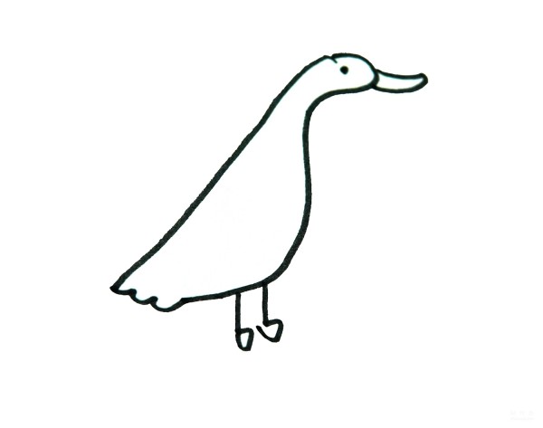 Learn to draw simple strokes, little duck