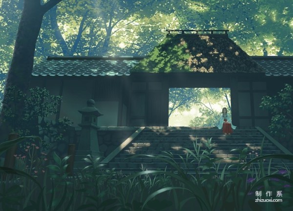 Super beautiful scene 2D illustration