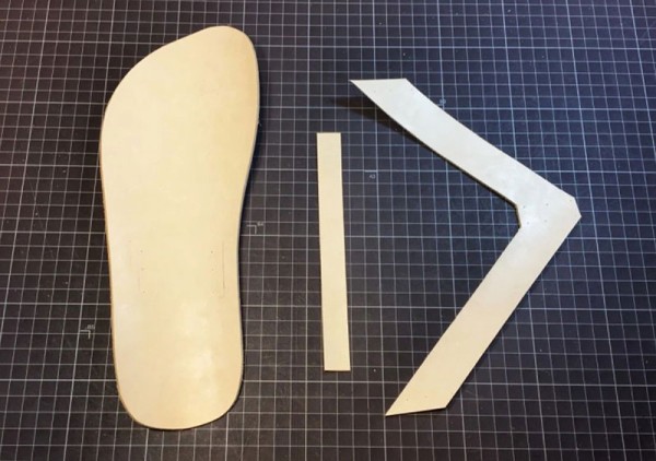 Making basic leather flip-flops (with drawings)