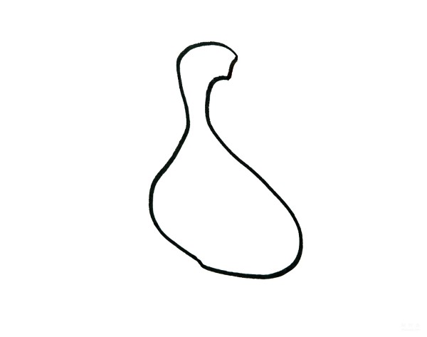 Learn to draw simple strokes, tutorial on how to draw a little duck