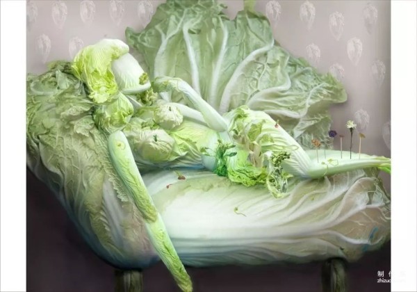 World famous paintings made of vegetables