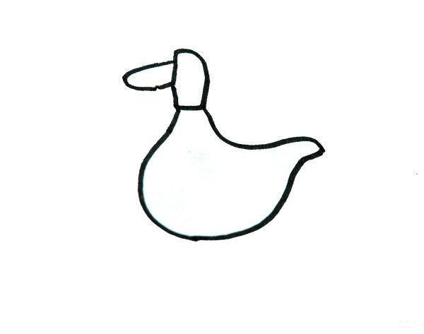 Learn to draw simple strokes, little fat duck