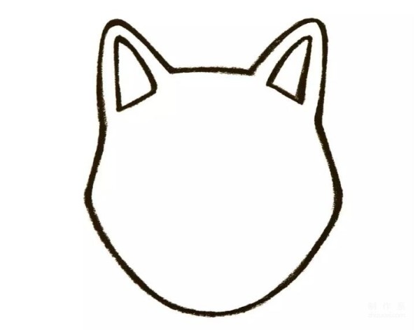 Learn to draw simple drawings, simple drawings of cute puppy heads