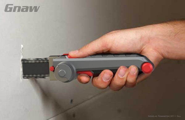 A lightweight electric saw the size of a knife