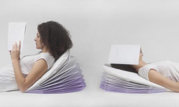 Origami style inflatable pillow