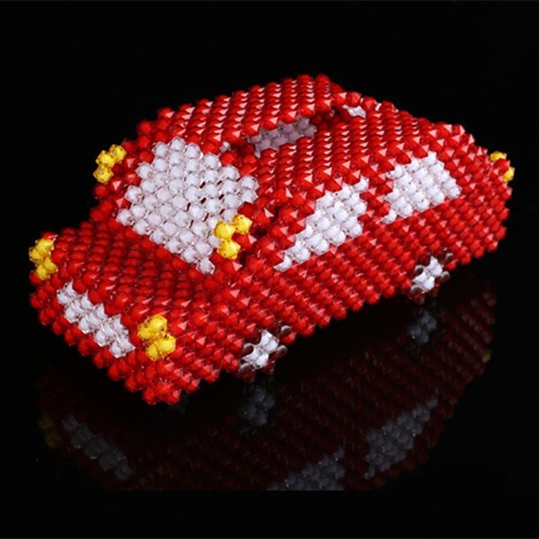 Appreciation of beaded handmade DIY beautiful car paper box products