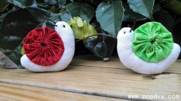 DIY creative handmade fabric snail doll