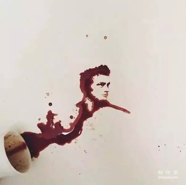 Painting with coffee and honey is so beautiful!