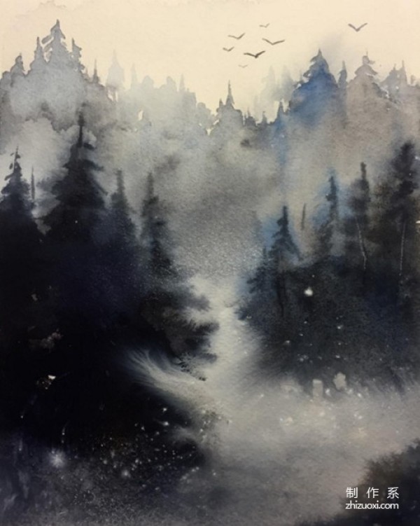 Appreciation of illustrator Awaisha’s watercolor paintings, tranquil beauty