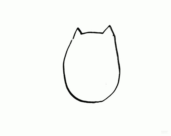 Learn to draw simple drawings, simple drawings of striped cats