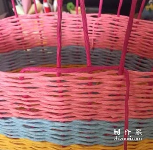 Colorful small hurdle weaving tutorial, DIY method of weaving small flower baskets