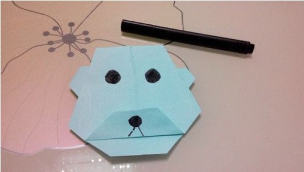 How to fold a cute little bear from origami for children