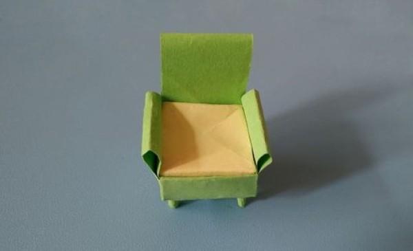 Two kinds of small chairs origami tutorial