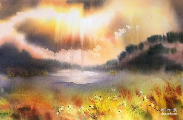 Beautiful watercolor painting