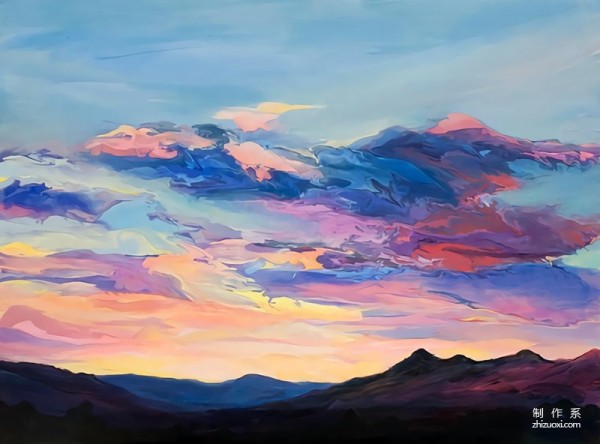 A masterpiece of seven-color sky painting