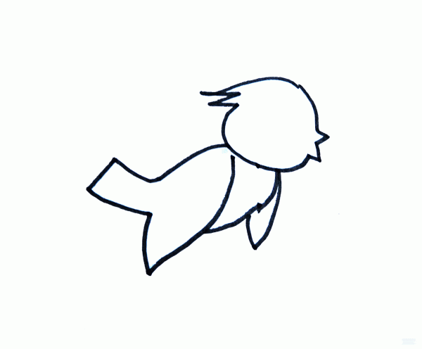 Learn to draw simple drawings, flying birds