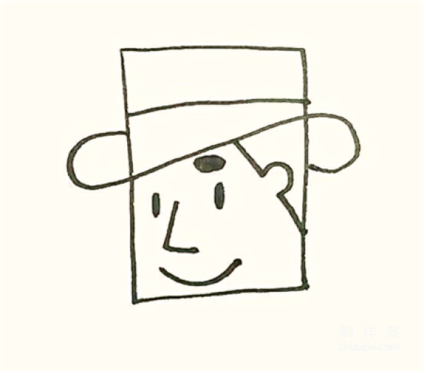 Learn to draw simple drawings, simple drawings of cartoon cowboys