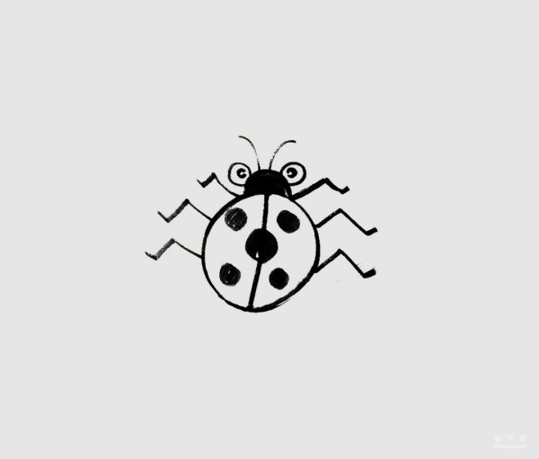 Learn to draw simple drawings, colorful ladybugs