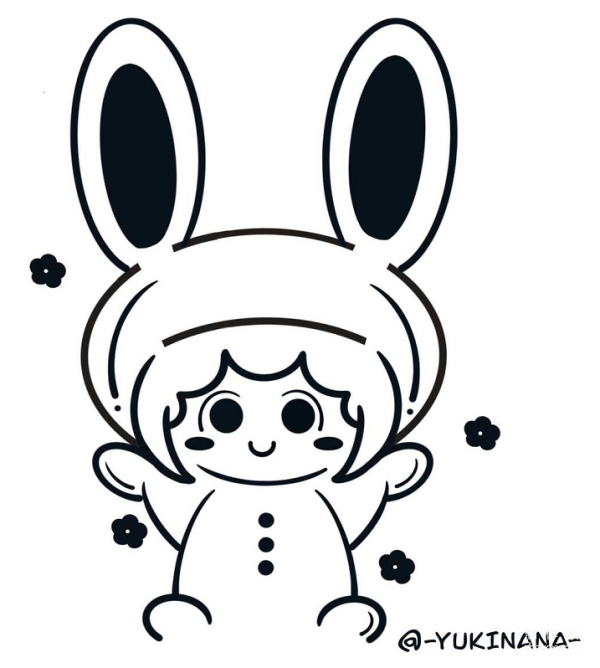 Learn to draw simple drawings, simple drawings of rabbit dolls