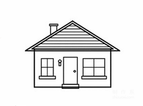 How to draw a simple house 5