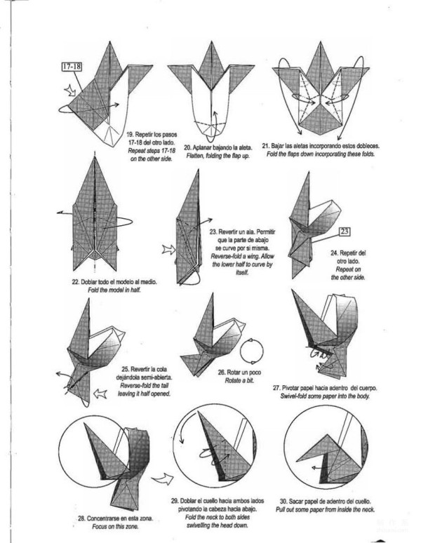 Paper craft hand-making tutorial, Roman Diaz origami pigeon hand-made origami drawing tutorial