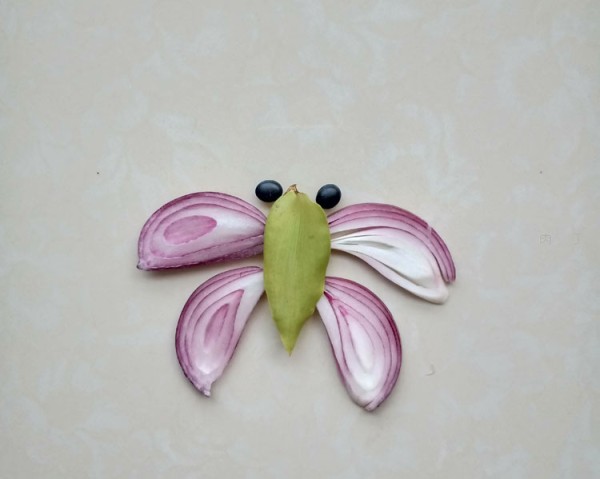 A complete collection of beautiful and simple handmade stickers to make butterflies using onions and leaves