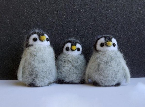 Appreciation of the cute little penguin handmade wool felt works