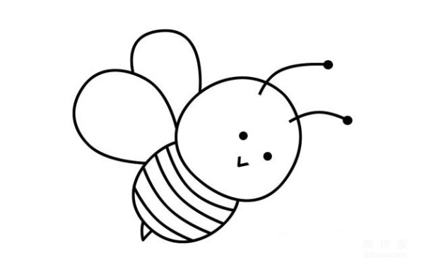 Cartoon bee simple drawing picture